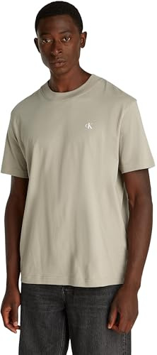 Calvin Klein Herren T-Shirt Kurzarm Painted Tee mit Rundhalsausschnitt, Beige (Laurel Oak), L