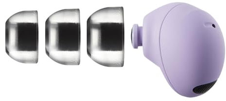 AZLA SednaEarfit Crystal for Galaxy Buds 2 Pro - Earbud Tips for Wireless Headphones - Noise Canceling Earbuds Replacement Tips (Smoky Black, M/ML/L)