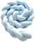 Homesally Stillkissen Geflochten Bettrolle Geflochtene Bettschlange Baby Randschutz Babybett Baby Nestchen Junge Schwangerschaftskissen,Blau,3.5m
