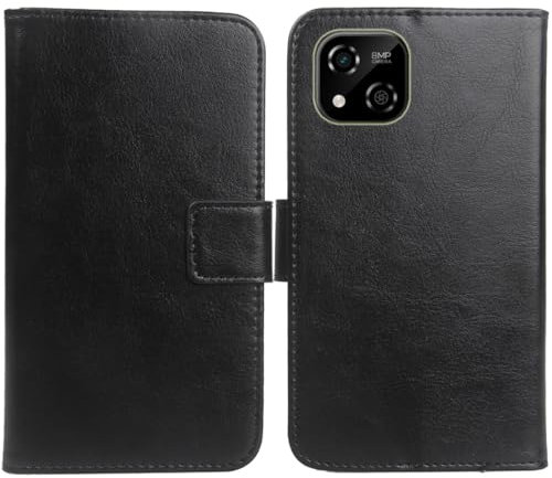 Cheshaoping Housse Coque pour Logicom EZY 5 PU Cuir Etui Leather Case Cover Flip Cas Couverture Protecteur Portefeuille (Noir)