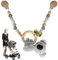 Vmxlso Kinderwagenkette Holz Baumwolle Gehäkelt, Kinderwagenkette Mädchen, Kinderwagenkette Junge, Kinderwagen Kette für Babys, Spielkette für Kinderwagen, Kinderwagen Spielzeug Baby ab 3+ Monaten