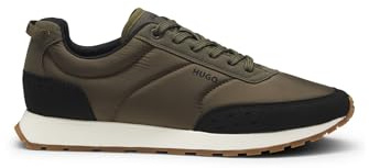 HUGO Herren Icelin Runn Sneakers im Retro-Look mit Details aus Veloursleder-Imitat Größe