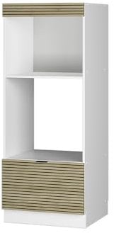 Vicco Mikrowellenschrank Fame-Line, Küchenregal für die Mikrowelle, Eiche Paneel, 60 cm offen