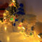 Stringa di luci a LED per albero di Natale con neve, luci a LED per albero di Natale, alimentate a batteria, per la decorazione natalizia della casa (10 lampadine)
