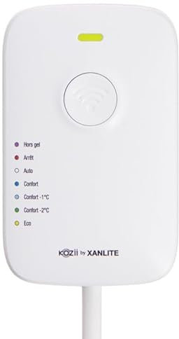 Xanlite, Boîtier de Pilotage connecté pour radiateur électrique - Système de thermostats connectés, Économie d'énergie, Contrôle à Distance, Compatible avec Alexa et Google Home