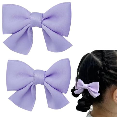 2 Stück lila Schleifen-Haarspangen, Haarspange Schleife, Mädchen rutschfeste Krokodil-Haarspange Haarschmuck, Mode Haarschmuck