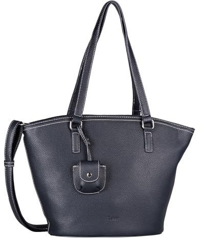 Gabor bags Layla Damen Shopper Umhängetasche Reißverschluss Mittelgroß Blau