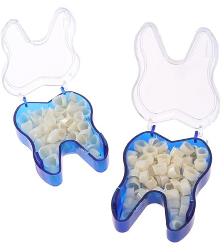 NHQZ 2 Pezzi Denti finti, Denti finti da applicare da soli, Tappi per Denti per Dente, Kit di Riparazione del Dente, Uso temporaneo Tappo del Dente Include Anteriore Anteriore e molare