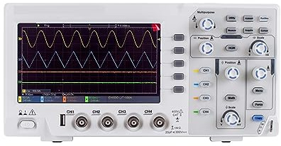 Digital Oscilloscope Digital Storage Oscilloscope 7inch 4 Channels 100Mhz Bandwidth USB Oscilloscopes Handheld Portable Osciloscopio