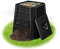 COSTWAY Compostador de Jardín 380L, Contenedor de Compost para Jardín, Caja de Compostaje para Exterior con Tapa y Ventilaciones Múltiples Ajustables, Contenedor de Compostaje para Crear Suelo Fértil