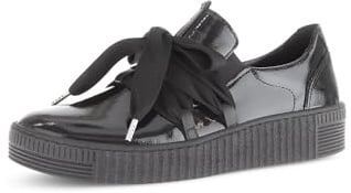 Gabor Damen Low-Top Sneaker, Damenschuhe Schuhe, Frauen Halbschuhe, Best Fitting, straßenschuhe, Strassenschuhe, Sportschuhe, Freizeitschuhe, schwarz, 39 EU / 6 UK