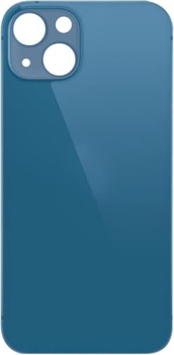 RJMOBILE For Replacement Back Housing Glass Cover with Larger Camera Hole for iPhone 13 (A2631), Blue
