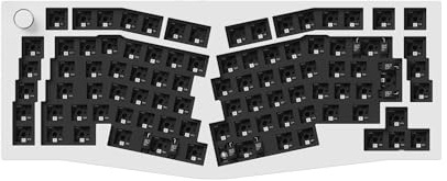 Keychron Q10 Pro Kit Clavier mécanique ISO, 75% Alice Layout, Corps en Aluminium 6063, Kit Barebone Gaming à Monter Soi-même, Programmable QMK/Via, RGB, Filaire et Bluetooth 5.1 - Blanc
