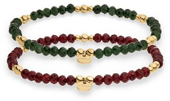 s.Oliver Bracelet Set - Elegante Armbänder aus poliertem Edelstahl - IP Gold - Kugelkette verstellbar bis 18 cm - wasserfest & hautfreundlich