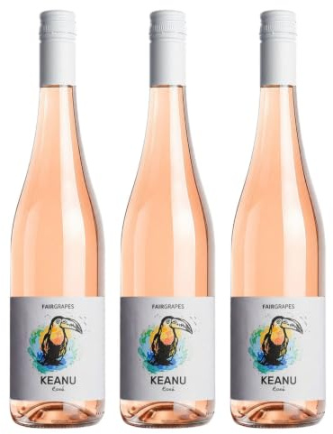 FairGrapes Roséwein »Keanu« Trocken | 91 Punkte Falstaff | Erdbeere & Himbeere | Vegan (3 x 0.75 l)