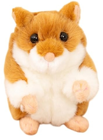 KUKUShining Hamster Kuscheltier, Realistisch Goldenes Hamster Plüschtier Stofftier Niedliches Plüsch Spielzeug Geschenk Für Tierliebhaber