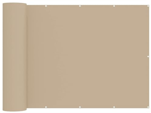 vidaXL Balkon Sichtschutz 200 x 300 cm Stoff mit PU-Beschichtung Beige