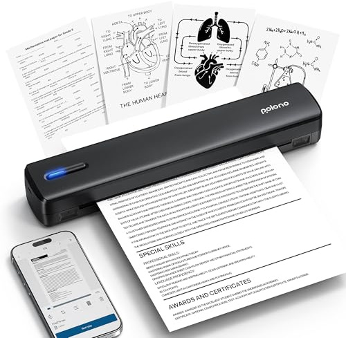 POLONO Portable Printer Wireless for Travel Black