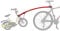 Trail-Gator Tandem-Stange, rot