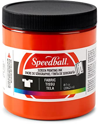 Speedball Art Products Fabric Screen Printing Ink, 8 Fl. oz, Orange, 8 Fl Oz