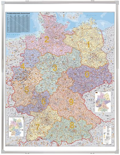 Franken KA445P Kartentafel Plz, Deutschland pinnbar 1:750.000, 138 x 98 cm