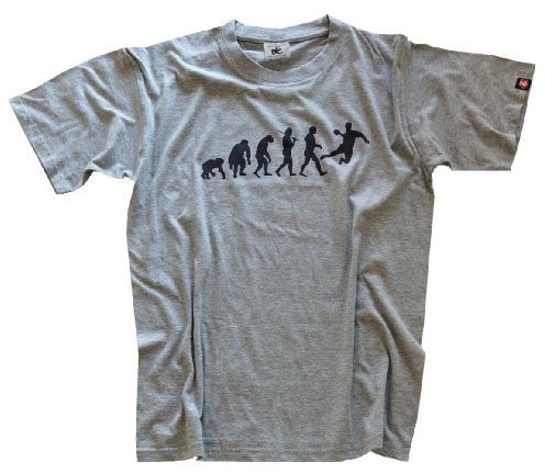 Shirtzshop Erwachsene Original Handball Evolution T-Shirt, Grau, S
