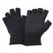 Floso® Halbfinger Handschuhe Magic Gloves mit griffigen Handflächen (Einheitsgröße) (Schwarz)