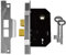 Union Locks 2242 2 Lever Mortice Rebated Sash Lock 65.5mm - Silver Enamel (Visi Pack)