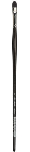 da Vinci Oil & Acrylic Series 7485 Top Acryl Paint Brush, Filbert Red/Brown Synthetic with Long Ergonomic Handle, Size 8