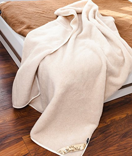 Coperta di lusso in pura lana di cammello, 160 x 200 cm, perfetta per il regalo, prodotto naturale