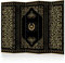 murando Raumteiler Mandala Ornament Oriental Foto Paravent 225x172 cm beidseitig auf Vlies-Leinwand Bedruckt Trennwand Spanische Wand Sichtschutz Raumtrenner schwarz Gold f-A-0126-z-c