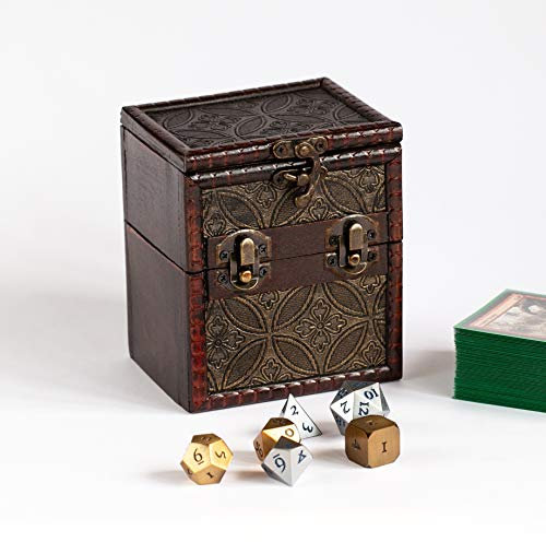 KakapopoTCG Elven Vault (Harmony) Wooden Deck & Counter Box for Deck Protector storage Trading Cards TCG MTG Magic PTCG YGO FaB Dice Fantasy Coin Storage EDH Commander