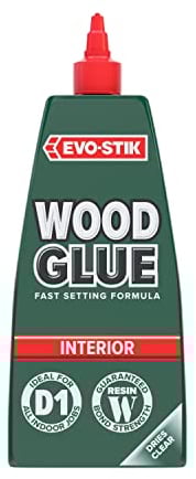 EVO-STIK Wood Glue - Interior, Extra Strong, Fast Setting, Suitable For All Wood Types, Dries Clear, 1 litre