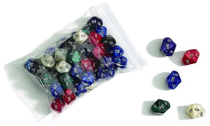 Philos 7770 - 100er Würfel, pearl, 50er Beutel