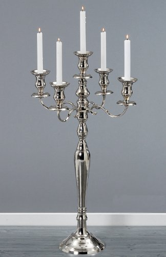 80cm Kerzenleuchter silber 5-armig Modell 'Miro'