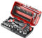 FACOM - Coffret 10 Douilles 1/4 12 Pans - R.360NANO-U112 - 1 Cliquet, 10 Douilles, 21 Embouts, 2 Rallonge, 5 Embouts Vis, 1 Embout Porte-Douille, 1 Joint Universel, 1 Emmancheur, 1 Porte Embout
