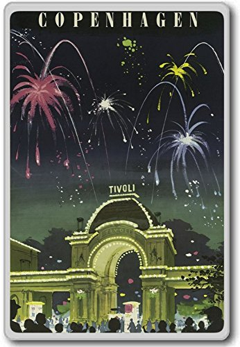 Copenhagen, Denmark, Europe - Vintage Travel Fridge Magnet - Kühlschrankmagnet