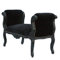 Casa Padrino Barock Schemel Hocker Schwarz/Schwarz - Sitzbank