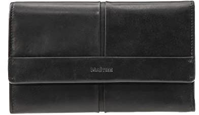 Maitre - Leder Geldbörse mit RFID Schutz, Münzfach & Scheinfach für Damen - Portemonnaie mit Kreditkartenfächern, Schwarz