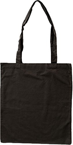 Nashville print factory Baumwollbeutel auch mit Druck | Logo | Werbung | Tragetasche Tasche Beutel Stoffbeutel Baumwolltasche (lange Henkel - 1 Beutel, schwarz - unbedruckt)