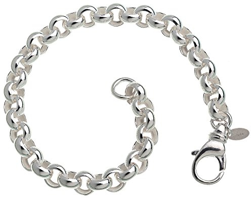 Silberketten Store Rundes Erbskette Armband - 7,2mm Breite - Länge wählbar 17-25cm - echt 925 Silber