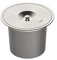 Tramontina Stainless Steel Round Inset Bin 8L, Food Waste Compost Bin, Built-in Waste Bin, 8 Litres
