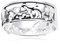 MATERIA Damen Bandring Elefanten Herde mit Baby 925 Sterling Silber afrikanisch Glücksbringer #SR-116, Ringgrößen:54 (17.2 mm Ø)