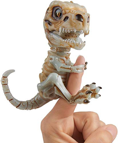 Untamed by Fingerlings WOWWEE – 3981 Doom (Ash) – Bonehead Skeleton T-Rex – interaktiver Spielzeug Dino