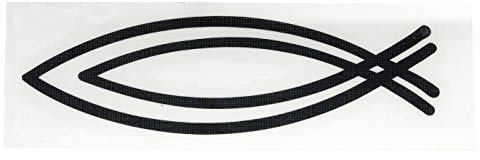 Auto-Aufkleber Fisch Doppel-Kontur/wasserfest und lichtbeständig (Schwarz)