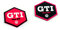 BRISA VW Collection Volkswagen KühlschrankBüroPinnwandSoftmagnet im GTI Design im 2erSet (Sechseck/Rot & Schwarz Front)