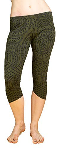 PANASIAM Lalita Leggings 3/4 L in Olive-Green