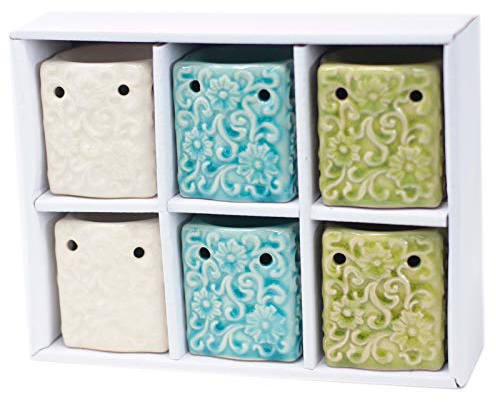 Classic Small Square Floral Oil Burners (aast)