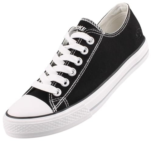 Dockers by Gerli Damen Low-Top Sneaker, Frauen Halbschuhe,schnürschuhe,schnürer,Business,Freizeit,straßenschuhe,schwarz,42 EU
