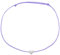 Selfmade Jewelry Bracelet de cheville femme coeur argent bracelet de cheville réglable avec coeurs fait à la main avec emballage cadeau (Violet Lavande 21cm)